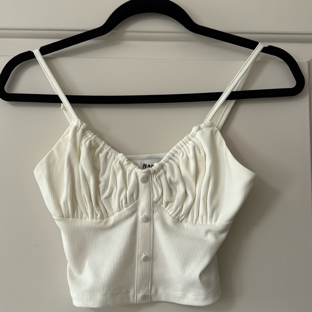 Princess Polly White/Cream Tank, Size US 4